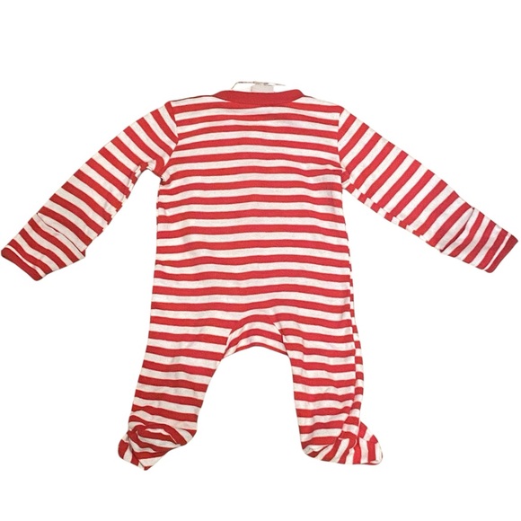 Carter's Just One You Striped Santa Baby Onesie Sleep N' Play Size Newborn NWT - Picture 3 of 5